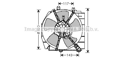 AVA QUALITY COOLING ventiliatorius, radiatoriaus MZ7526